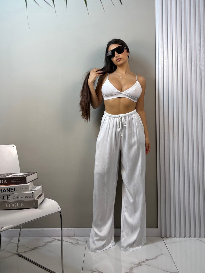 pantalone satin